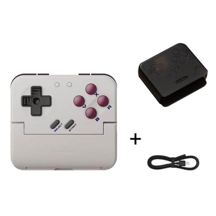 White pocket game controller kit with cable and black attachment
