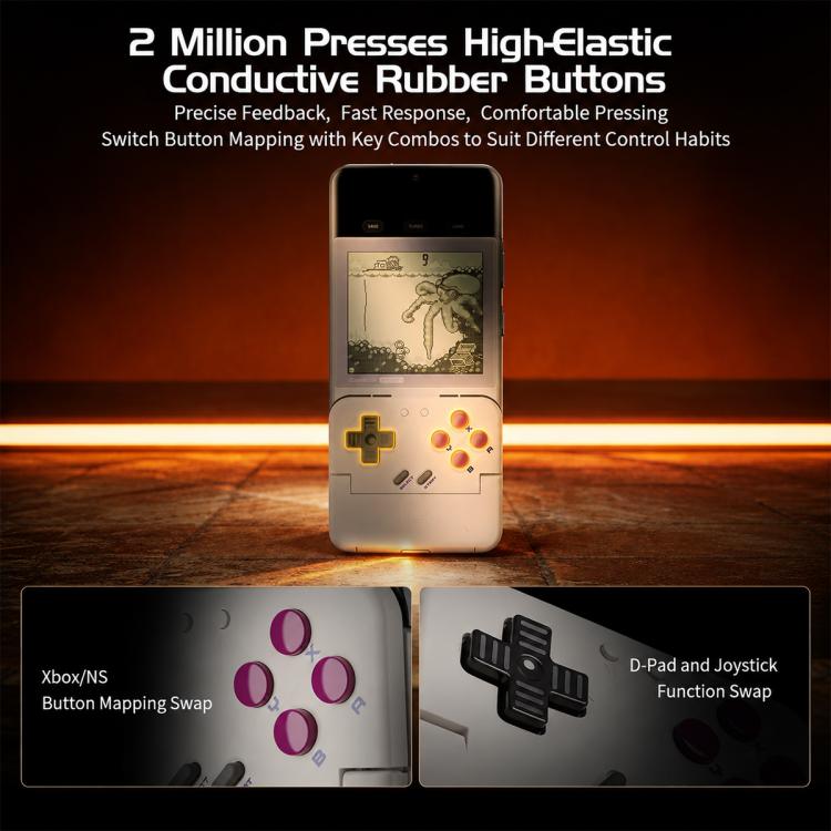 White pocket game controller with mobile phone clamp attachment