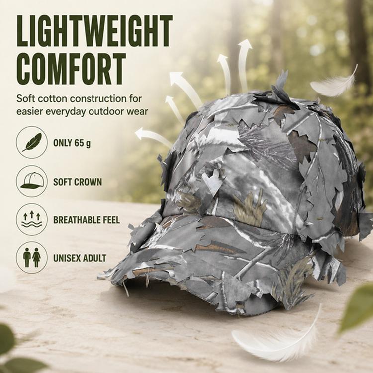 Outdoor Training Leaf Camouflage Baseball Sunshade Cap, Dome Cap