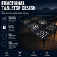 Outdoor Camping Off-Road Portable Folding Metal Dining Table, Checkered, Mosaic