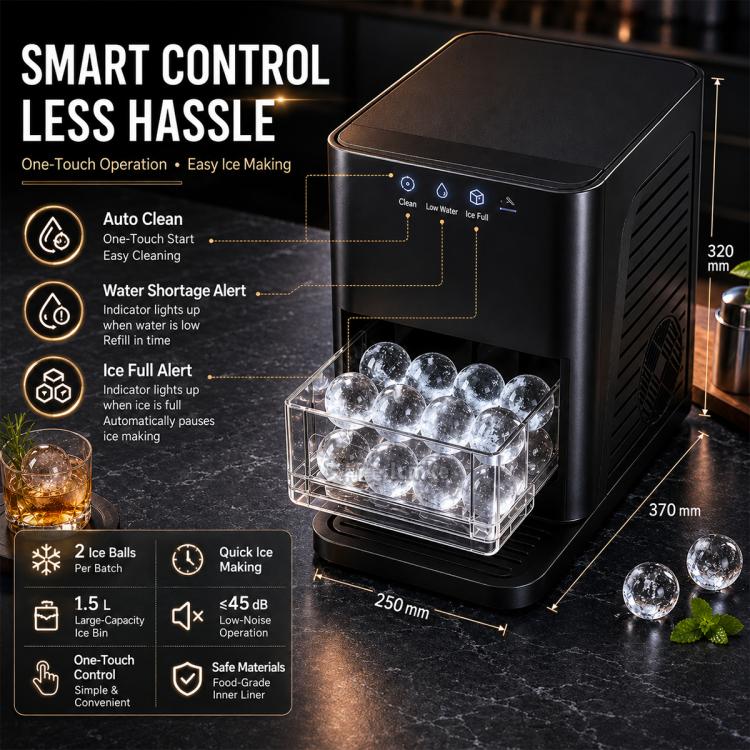 Medium-sized Household Fully Automatic Spherical Ice Maker, US Plug, UK Plug, EU Plug