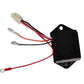 AC CDI ignitor module with wire harness and terminals, black box