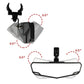 Adjustable rearview mirror with tilting angles shown for viewing adjustment