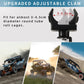 Adjustable rearview mirror clamp with U-shaped bracket for round roll cage tubes