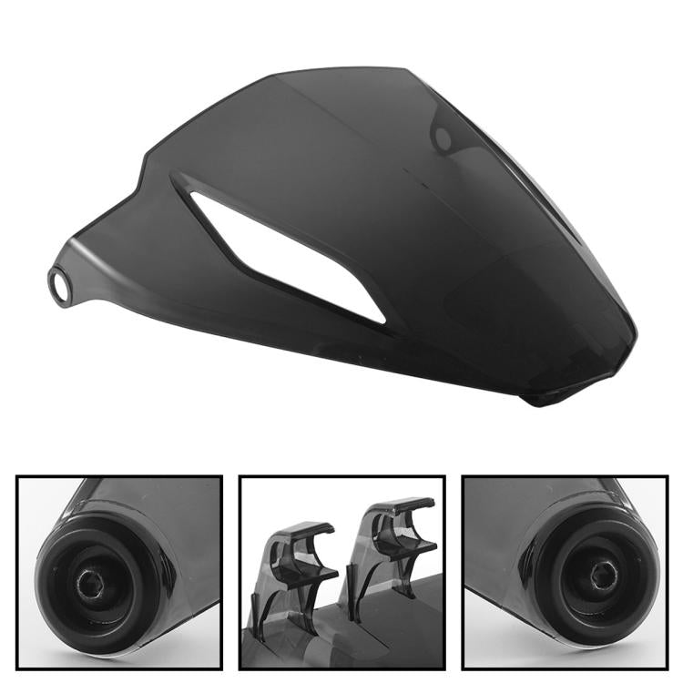 Smoked finish dashboard cowl cover, black tinted, with visible mounting holes