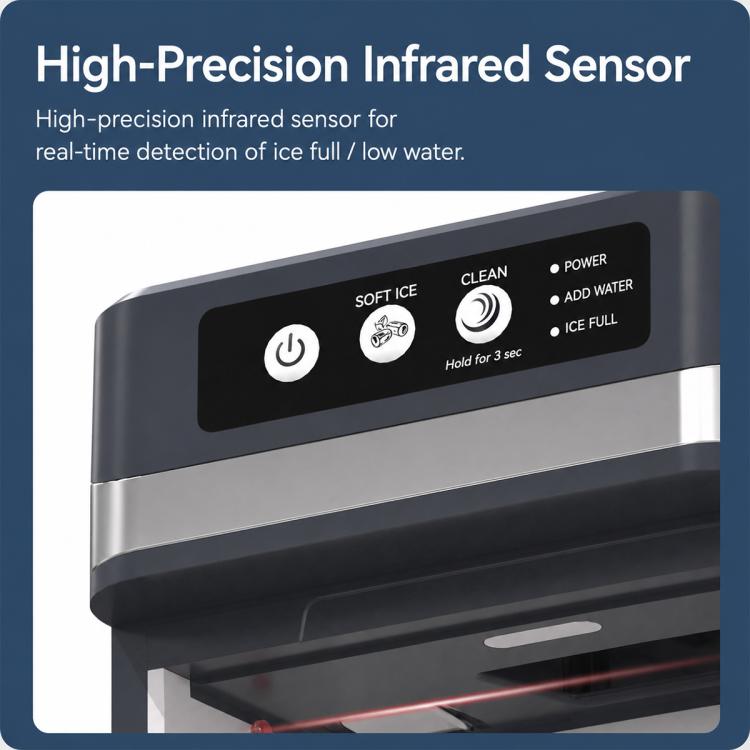 Commercial Household Fully Automatic Intelligent Ice Maker, US Plug, UK Plug, EU Plug