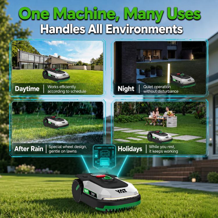 YAT YT8802 Intelligent Lawn Mower Robot, Automatic Grass Trimmer for Garden Lawn Weeding
