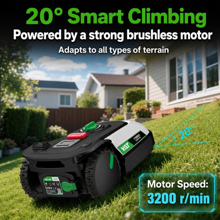 YAT YT8802 Intelligent Lawn Mower Robot, Automatic Grass Trimmer for Garden Lawn Weeding