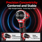 Red-and-black cordless drill driver front view with keyless chuck