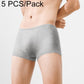 Men's heather gray boxer briefs for single use, snug fit, 5-pack