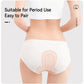 Women disposable brief underwear, white, on-model back view with stitched crotch panel