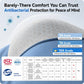 Disposable boxer brief fabric swatch with antibacterial testing grade chart.
