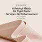 Seamless disposable underwear brief with curved, breathable-looking front panel
