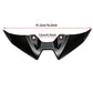 Motorcycle beak winglet kit with size markings, black twin winglets