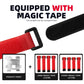 Fuel bottle mount with long and short red magic tape for secure strap attachment