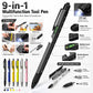 9-in-1 Multifunctional Tool Pen Bottle Opener Metal Ballpoint Pen