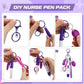 Multifunctional Nurse Ballpoint Pen Set with Flashlight Foldable Scissors Keychain