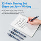 12 PCS/Set Deli S08 Smooth-writing 0.5mm Tip Retractable Gel Pen