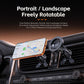 Magnetic car air vent phone mount with rotatable head holding a phone horizontally