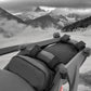 Black rear-rack tool bag secured with adjustable webbing straps and buckles