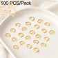 100-piece 18K gold open jump rings, small metal oval loops for jewelry making