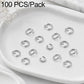 100-pack silver open jump rings, assorted sizes for DIY jewelry making