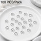 100-pack silver open jump rings, polished circular open loops