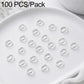 100-pack silver open jump rings, assorted sizes for DIY jewelry making