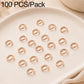 100-pack rose gold open jump rings, assorted sizes for DIY jewelry making