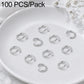 Silver open jump rings set, 100 pcs pack, round split loops for DIY craft jewelry
