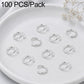 Silver open jump rings set, 100 pcs pack, small round split connector rings
