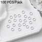 Silver open jump rings, 100-piece pack of small split loops for DIY jewelry