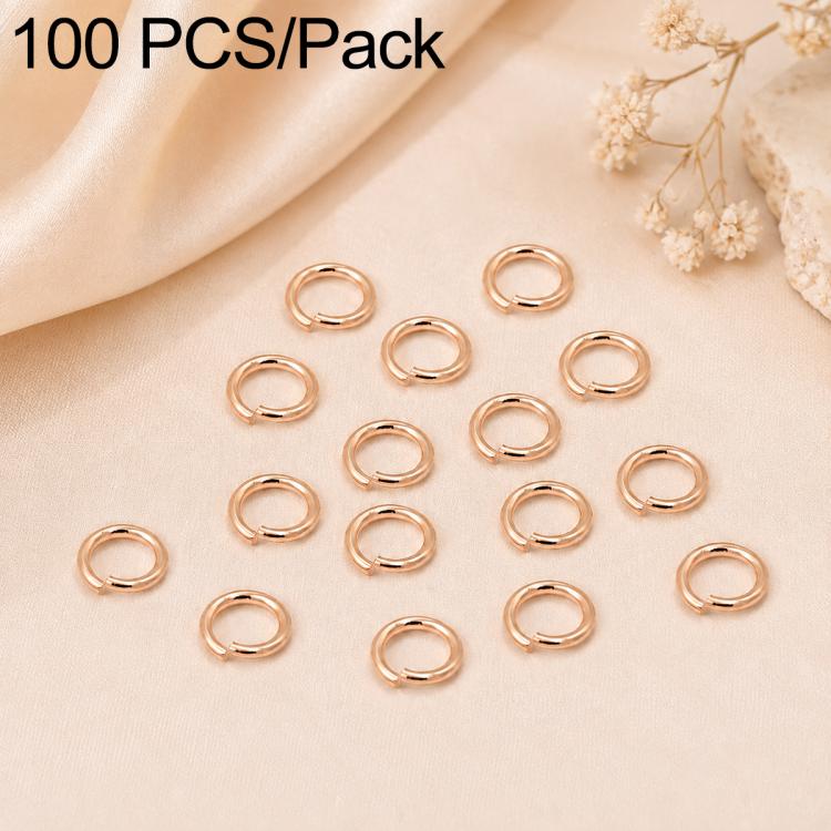 100 PCS/Pack Open Jump Ring for DIY Craft Jewelry Making, Flat-Cut Loop 0.8x6mm, Flat-Cut Loop 0.8x7mm, Flat-Cut Loop 0.9x6mm, Flat Open Loop 1.0x8mm, Flat-Cut Loop 1.2x8mm, Flat-Cut Loop 1.2x10mm