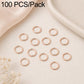 100 PCS/Pack Open Jump Ring for DIY Craft Jewelry Making, Flat-Cut Loop 0.8x6mm, Flat-Cut Loop 0.8x7mm, Flat-Cut Loop 0.9x6mm, Flat Open Loop 1.0x8mm, Flat-Cut Loop 1.2x8mm, Flat-Cut Loop 1.2x10mm