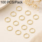 100 PCS/Pack Open Jump Ring for DIY Craft Jewelry Making, Flat-Cut Loop 0.8x6mm, Flat-Cut Loop 0.8x7mm, Flat-Cut Loop 0.9x6mm, Flat Open Loop 1.0x8mm, Flat-Cut Loop 1.2x8mm, Flat-Cut Loop 1.2x10mm