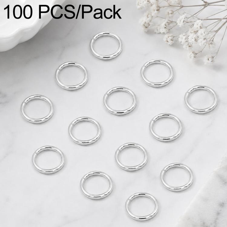 100 PCS/Pack Open Jump Ring for DIY Craft Jewelry Making, Flat-Cut Loop 0.8x6mm, Flat-Cut Loop 0.8x7mm, Flat-Cut Loop 0.9x6mm, Flat Open Loop 1.0x8mm, Flat-Cut Loop 1.2x8mm, Flat-Cut Loop 1.2x10mm