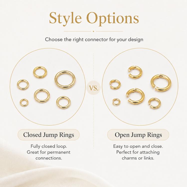 100 PCS/Pack Open Jump Ring for DIY Craft Jewelry Making, Flat-Cut Loop 0.8x6mm, Flat-Cut Loop 0.8x7mm, Flat-Cut Loop 0.9x6mm, Flat Open Loop 1.0x8mm, Flat-Cut Loop 1.2x8mm, Flat-Cut Loop 1.2x10mm