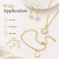 100 PCS/Pack Open Jump Ring for DIY Craft Jewelry Making, Flat-Cut Loop 0.8x6mm, Flat-Cut Loop 0.8x7mm, Flat-Cut Loop 0.9x6mm, Flat Open Loop 1.0x8mm, Flat-Cut Loop 1.2x8mm, Flat-Cut Loop 1.2x10mm