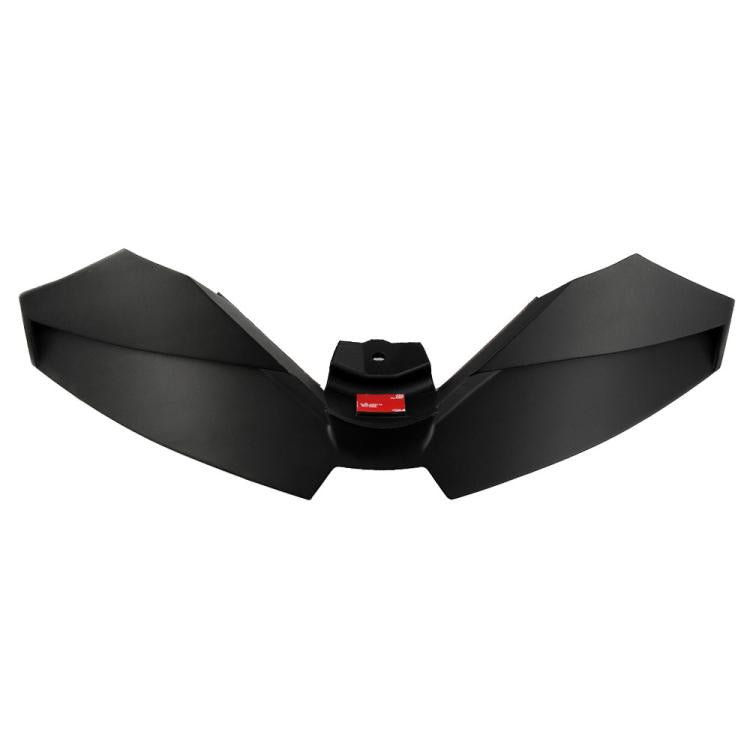 Motorcycle front winglet set in matte black with center bracket
