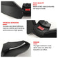 Motorcycle front winglet in matte black with mounting tabs and adhesive label