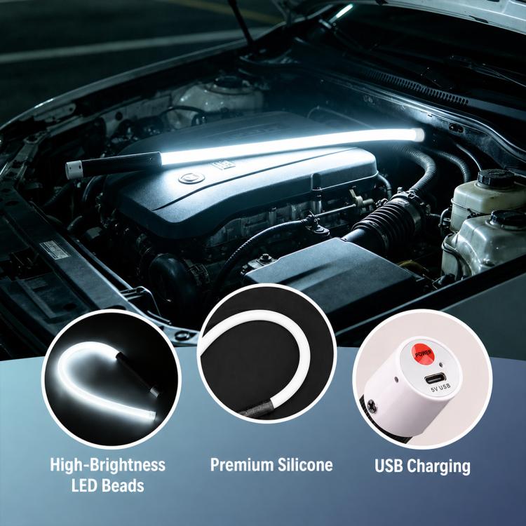 Car Repair Outdoor Multifunctional Portable Flexible LED Work Light, White Light, Multi-mode RGB