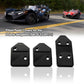 Set of 3 black aluminum pedal covers for vehicle pedals, textured finish