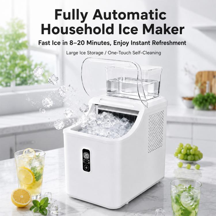 Fully Automatic Commercial Household Cube Ice Maker, US Plug, UK Plug, EU Plug