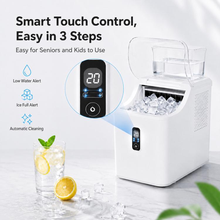 Fully Automatic Commercial Household Cube Ice Maker, US Plug, UK Plug, EU Plug