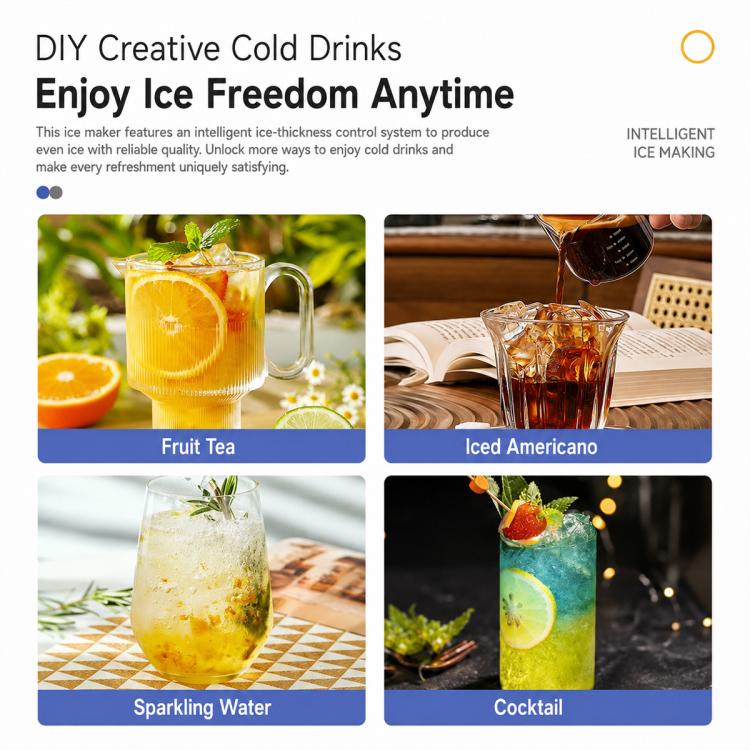 Fully Automatic Commercial Household Cube Ice Maker, US Plug, UK Plug, EU Plug