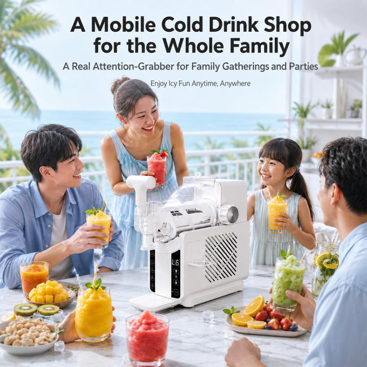 Fully Automatic Commercial-grade Large Capacity Shaved Ice Machine, US Plug, UK Plug, EU Plug