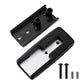 Extended brake foot rest pedal kit: black cover, base plate, and mounting hardware.