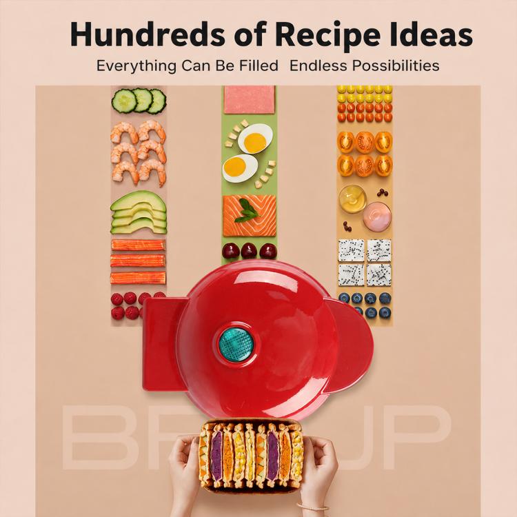 Household Mini Waffle Maker Breakfast Bread Maker Sandwich Maker, AU Plug, EU Plug, UK Plug, US Plug
