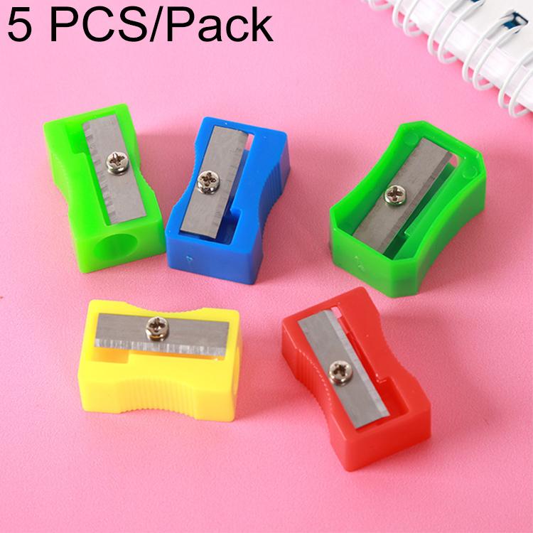 5 PCS/Pack Simple Manual Single-hole Pencil Sharpener