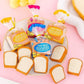 5 PCS/Pack Cute Cartoon Toast Bread Eraser